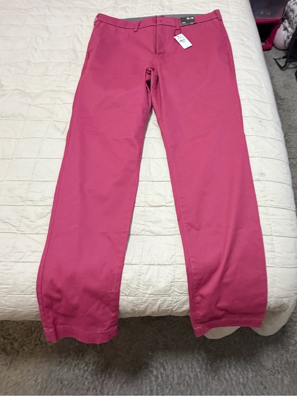 Express Men’s Pink Straight-Leg Pants